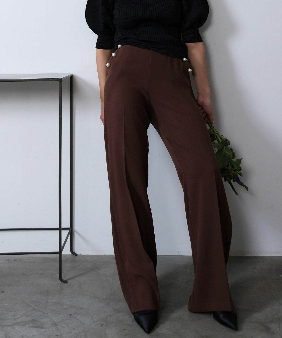 model：H160　着用サイズ：M　ブラウン