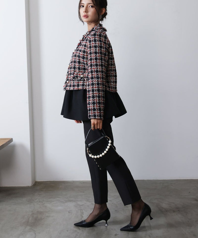 model：H160　着用サイズ：M　レッド系その他