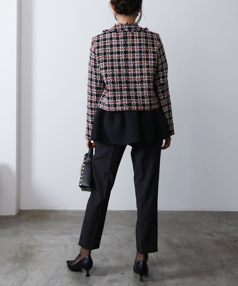 model：H160　着用サイズ：M　レッド系その他