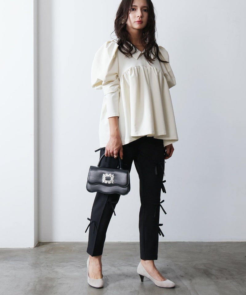 model：H160　着用サイズ：M　アイボリー