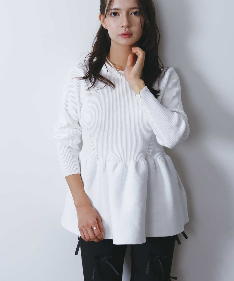 model：H160　着用サイズ：M　オフホワイト