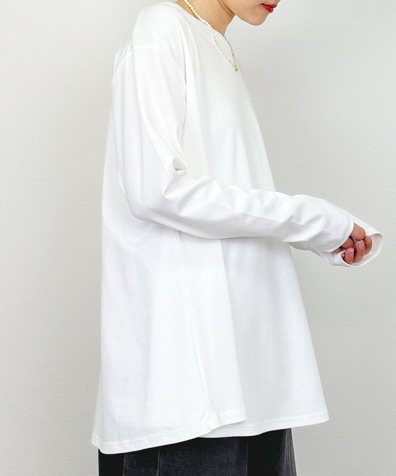 model：H164　着用サイズ：M　オフホワイト