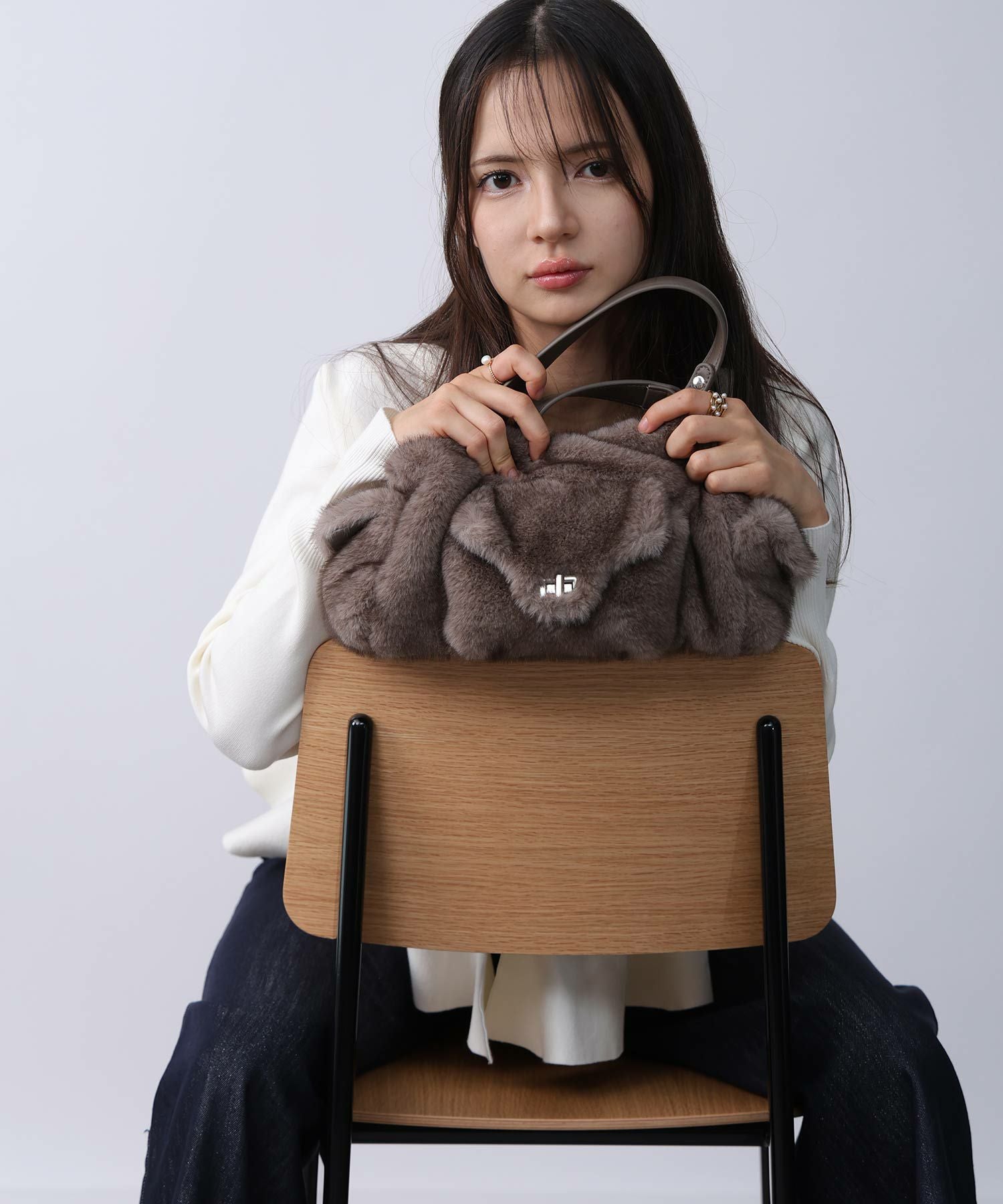 フェイクファーフラップポケット付き2wayショルダーバッグ | PICCIN