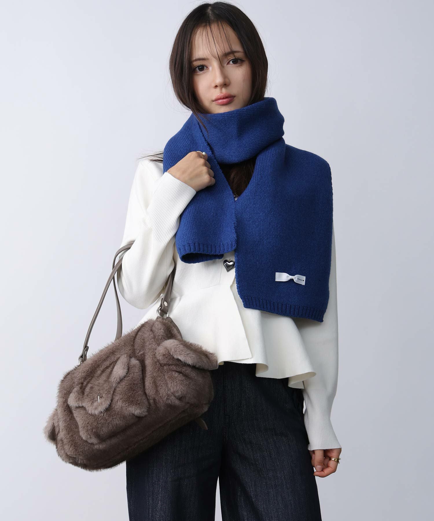フェイクファーフラップポケット付き2wayショルダーバッグ | PICCIN
