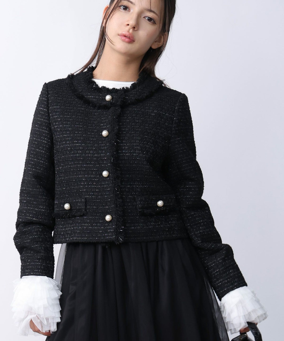 model：H160　着用サイズ：M　ブラック