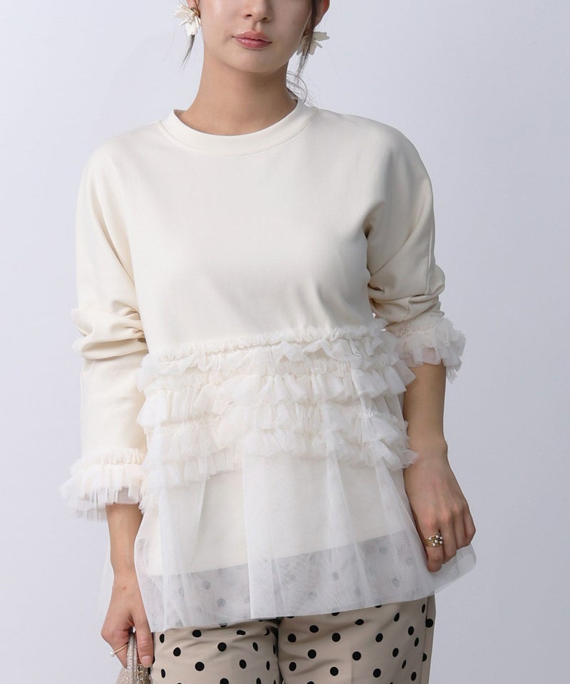 model：H160　着用サイズ：M　アイボリー