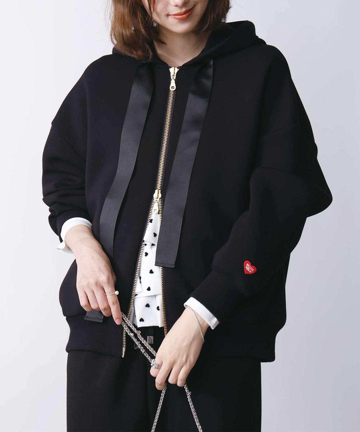model：H171　着用サイズ：M　ブラック