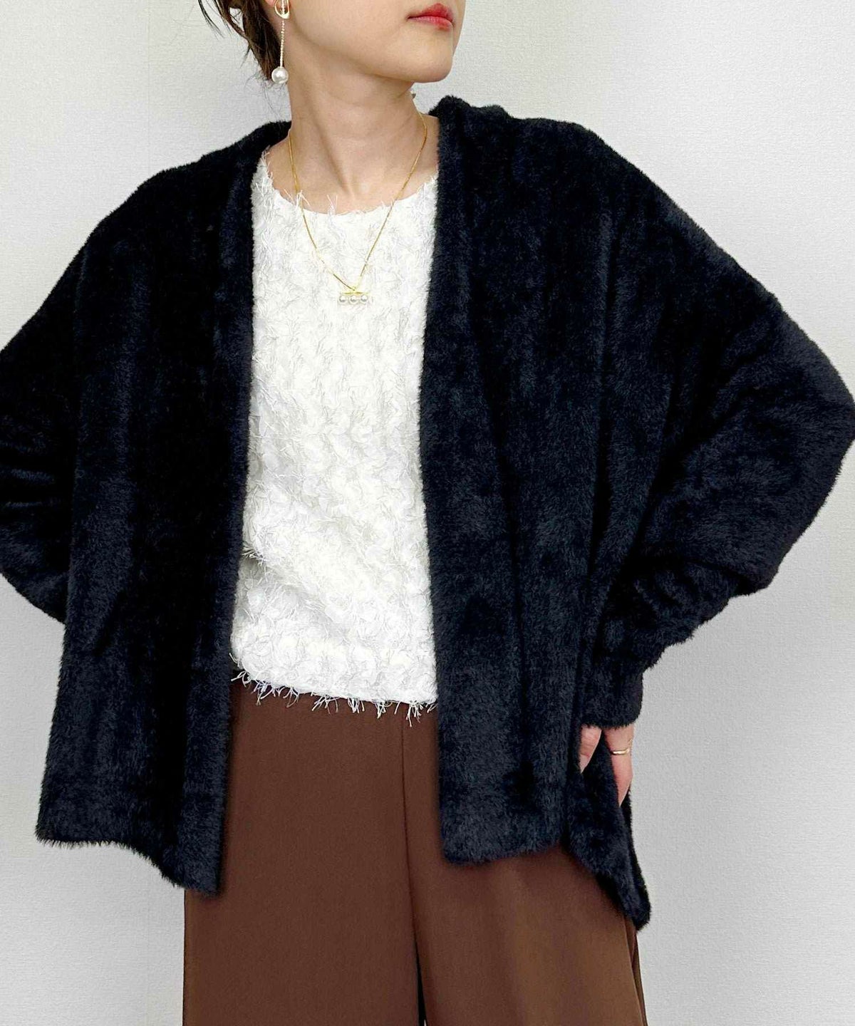 model：H164　着用サイズ：M　ブラック