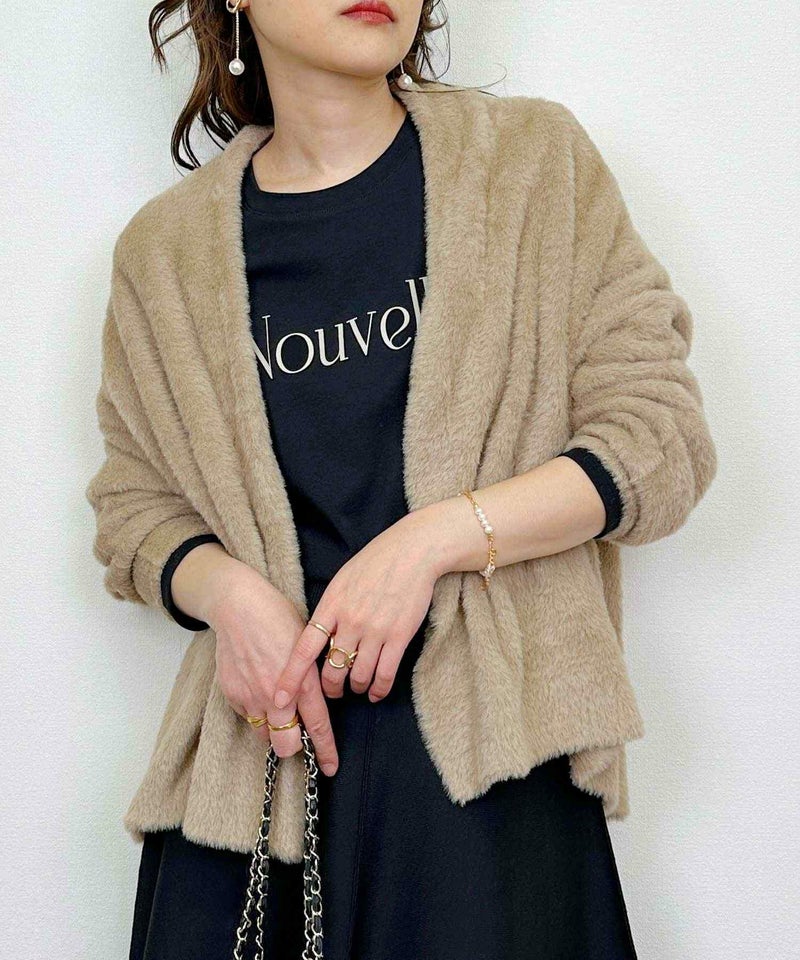 model：H164　着用サイズ：M　モカ