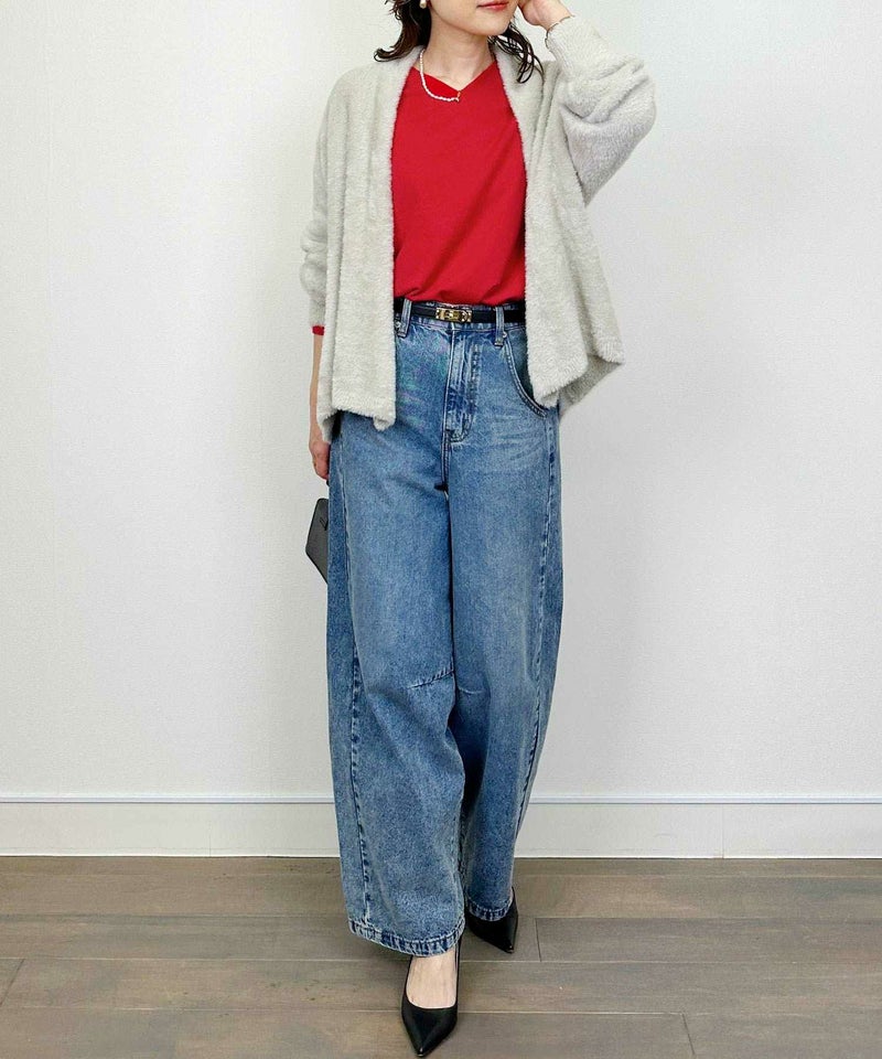 model：H164　着用サイズ：M　ライトグレー