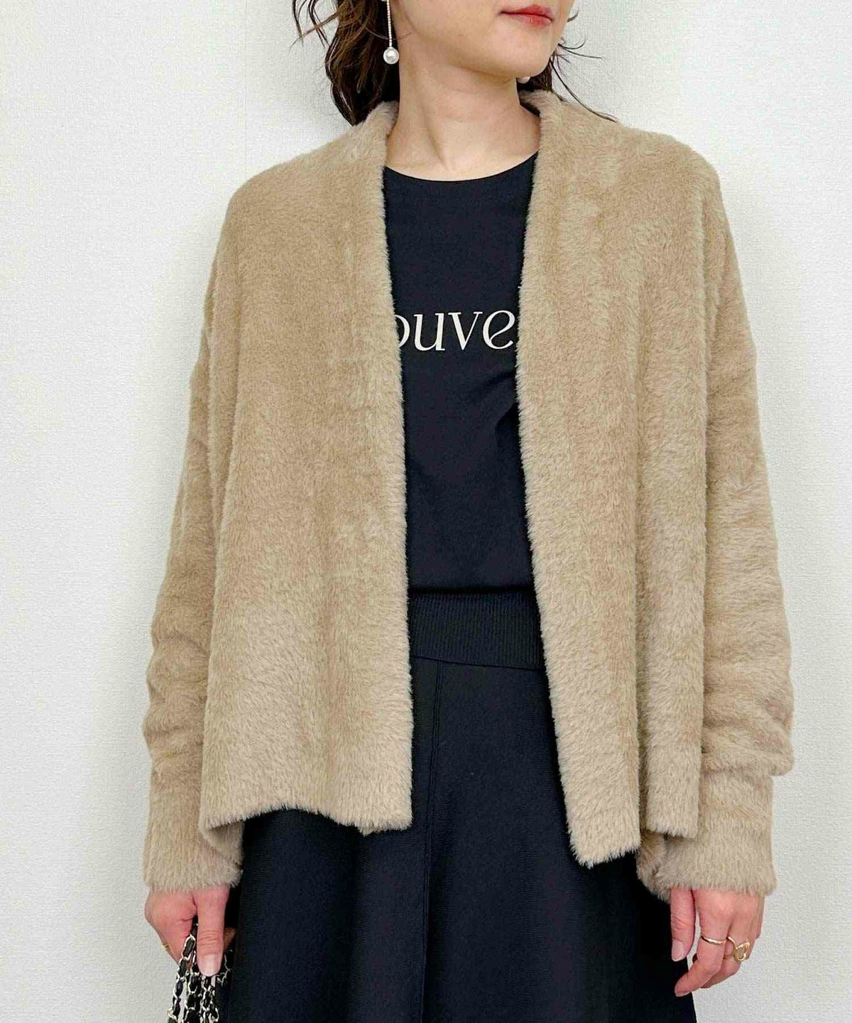 model：H164　着用サイズ：M　モカ