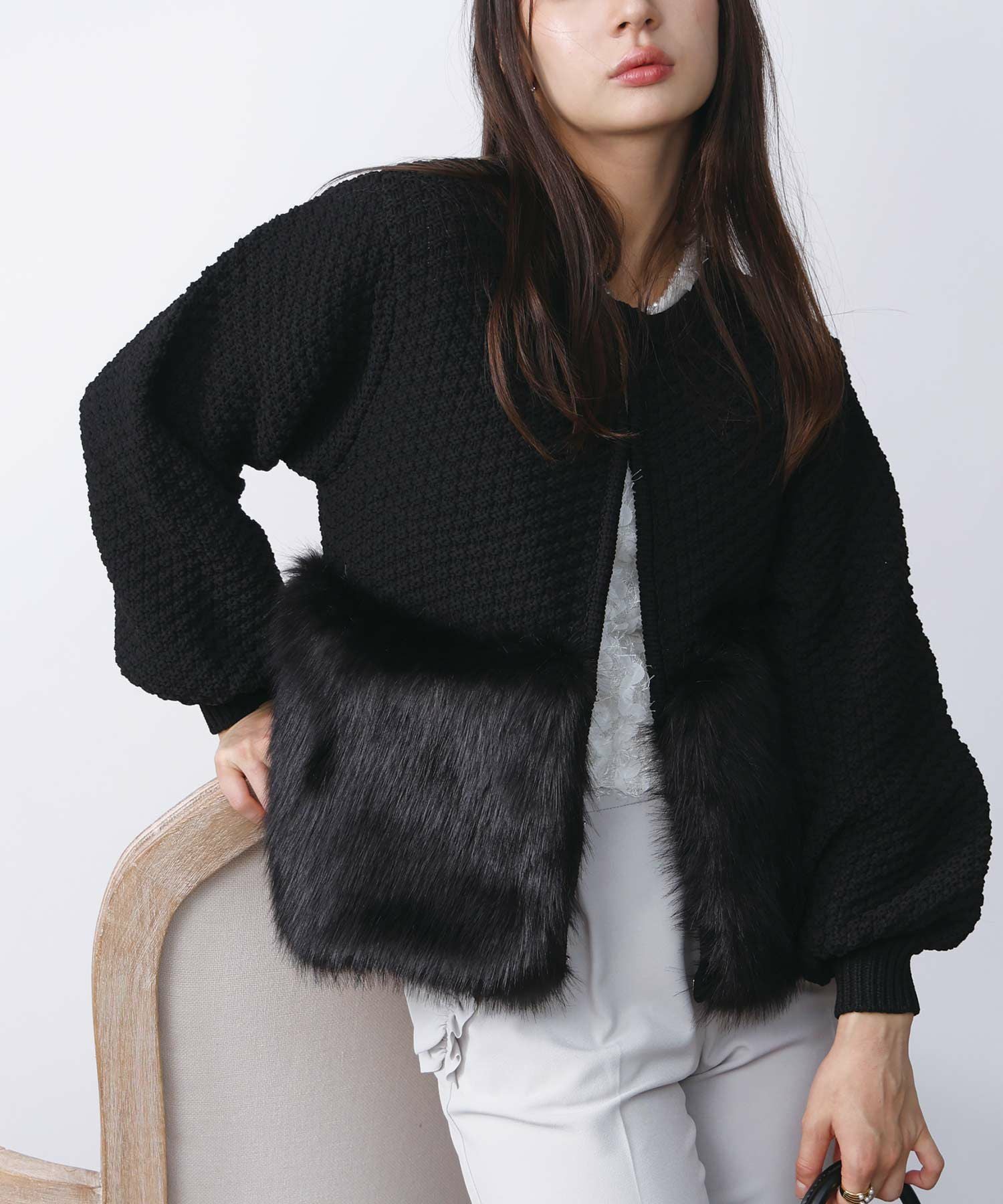 VICKY♥︎新品♥︎ファー付きポンチョガーデ VICKY(ビッキー)のカーディガンの商品一覧|レディースファッション通販