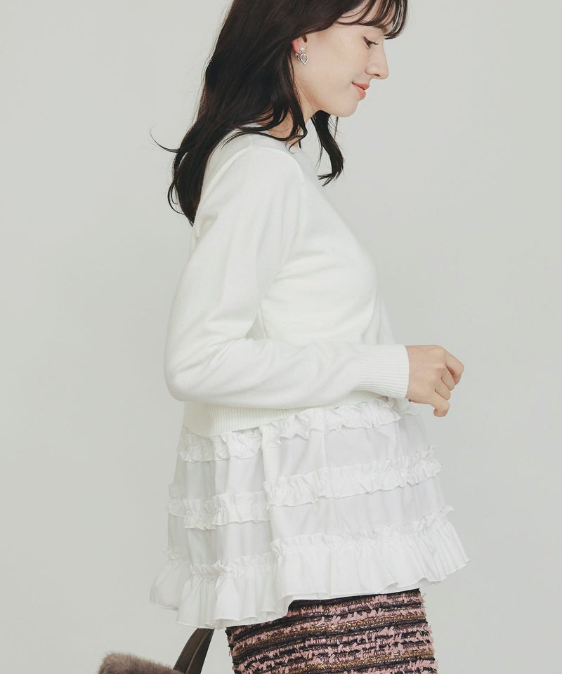 model：H155　着用サイズ：M　オフホワイト