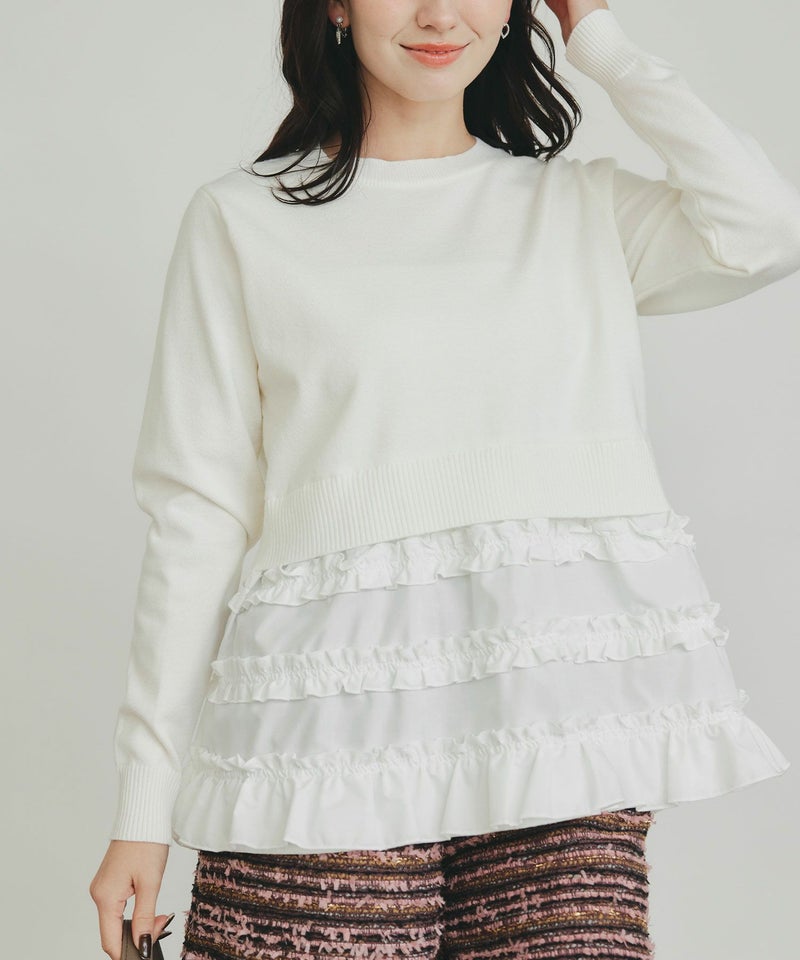 model：H155　着用サイズ：M　オフホワイト