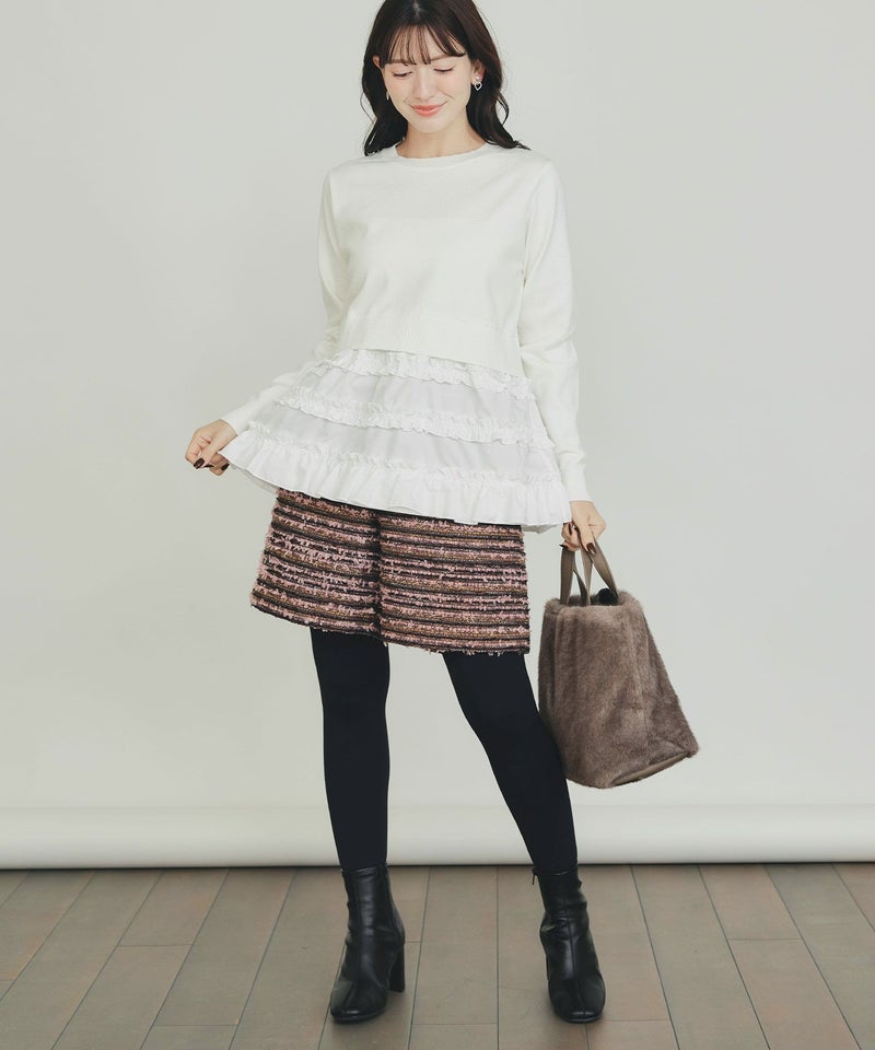 model：H155　着用サイズ：M　オフホワイト