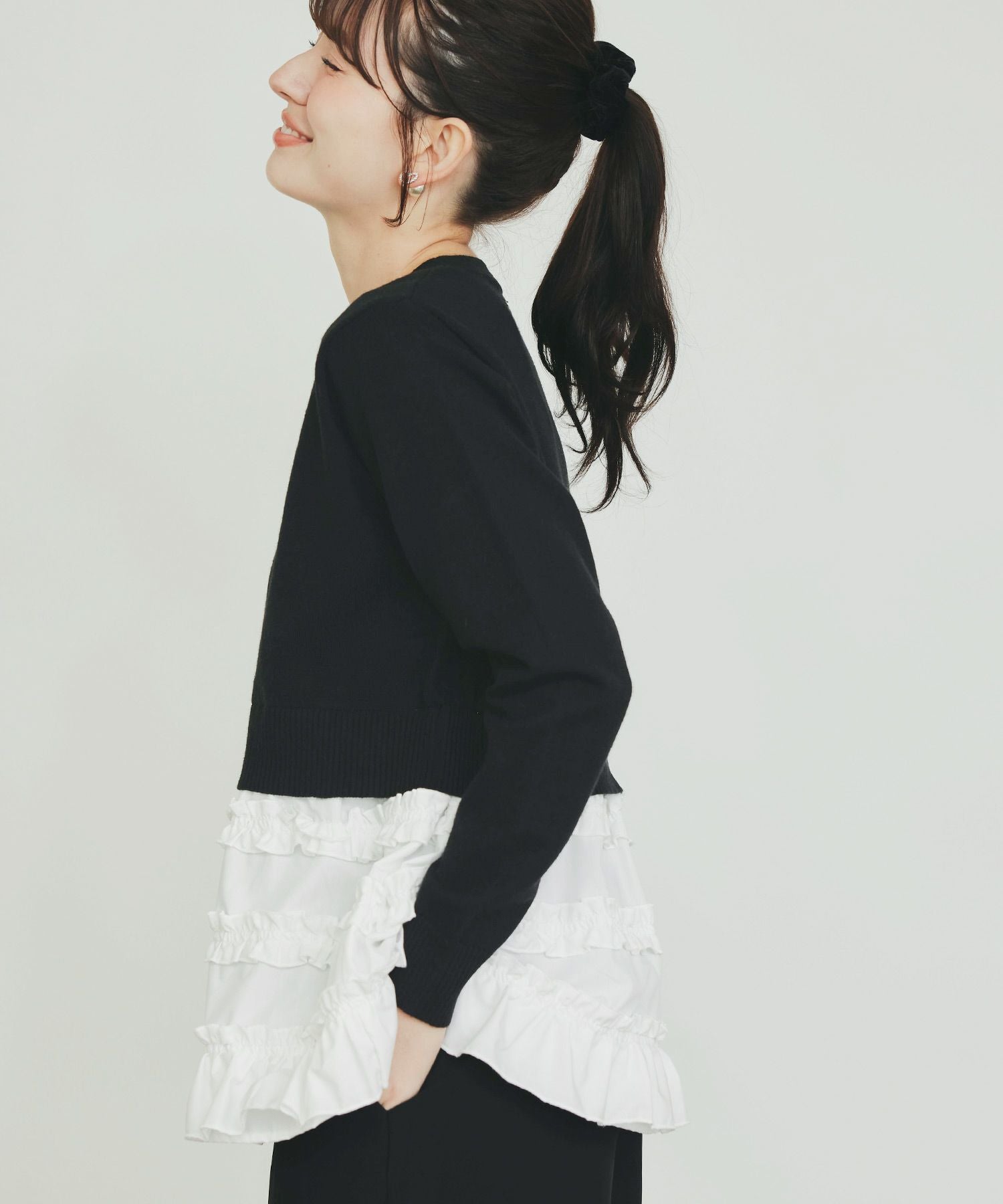 【新品】PICCINフリル付きニットセーター&amp;ニットスカート(オフホワイト) 裾フリルニット | PICCIN (ピッチン) 公式通販