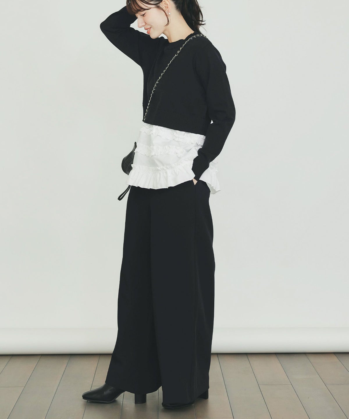 model：H155　着用サイズ：M　ブラック系その他