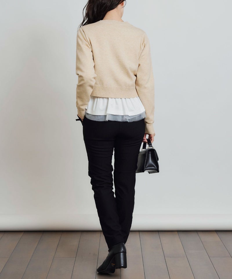 model：H155　着用サイズ：M　ベージュ