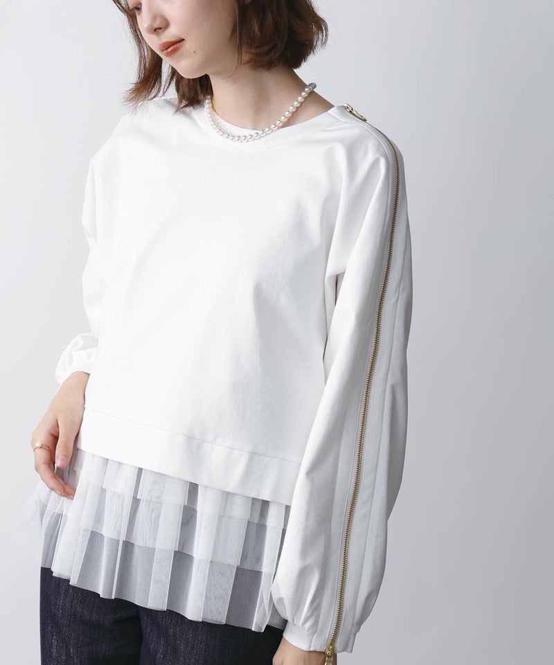 model：H171　着用サイズ：M　オフホワイト