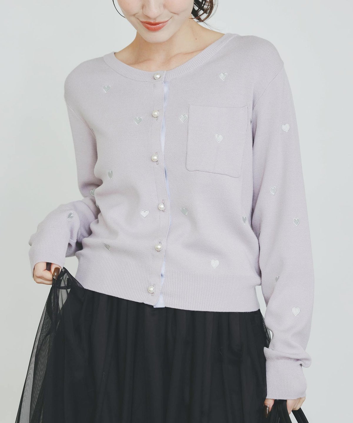 model：H155　着用サイズ：M　ラベンダー