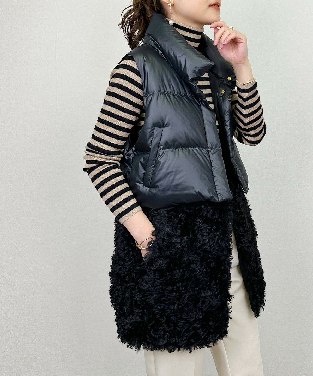 model：H164　着用サイズ：M　ブラック