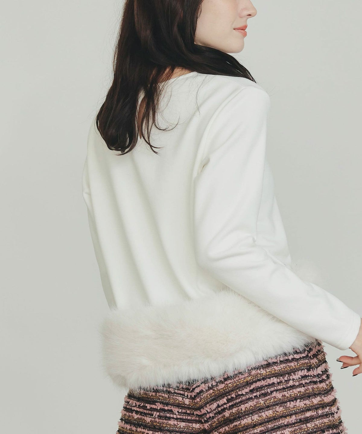 model：H155　着用サイズ：M　オフホワイト