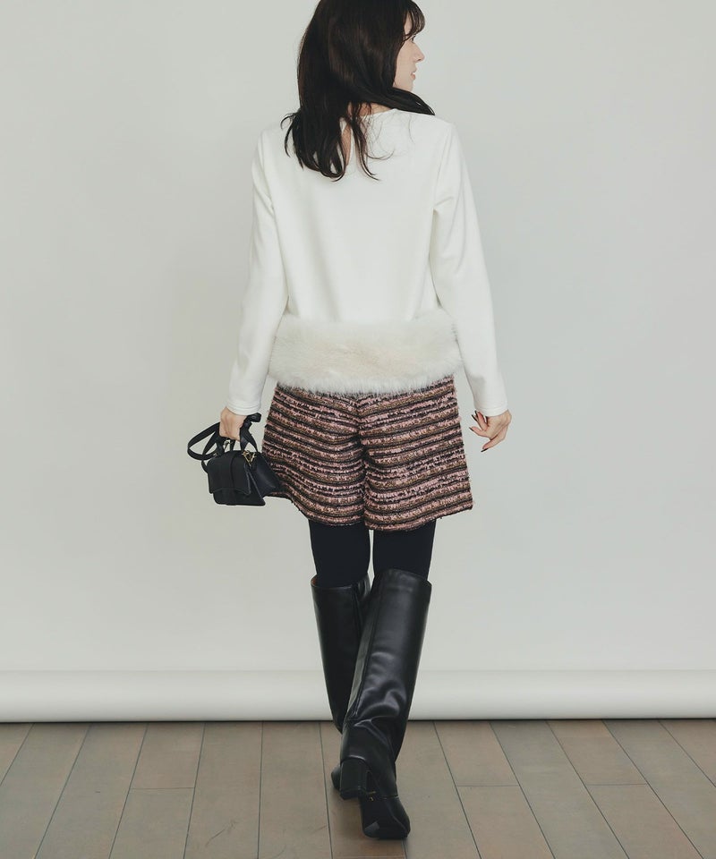 model：H155　着用サイズ：M　オフホワイト