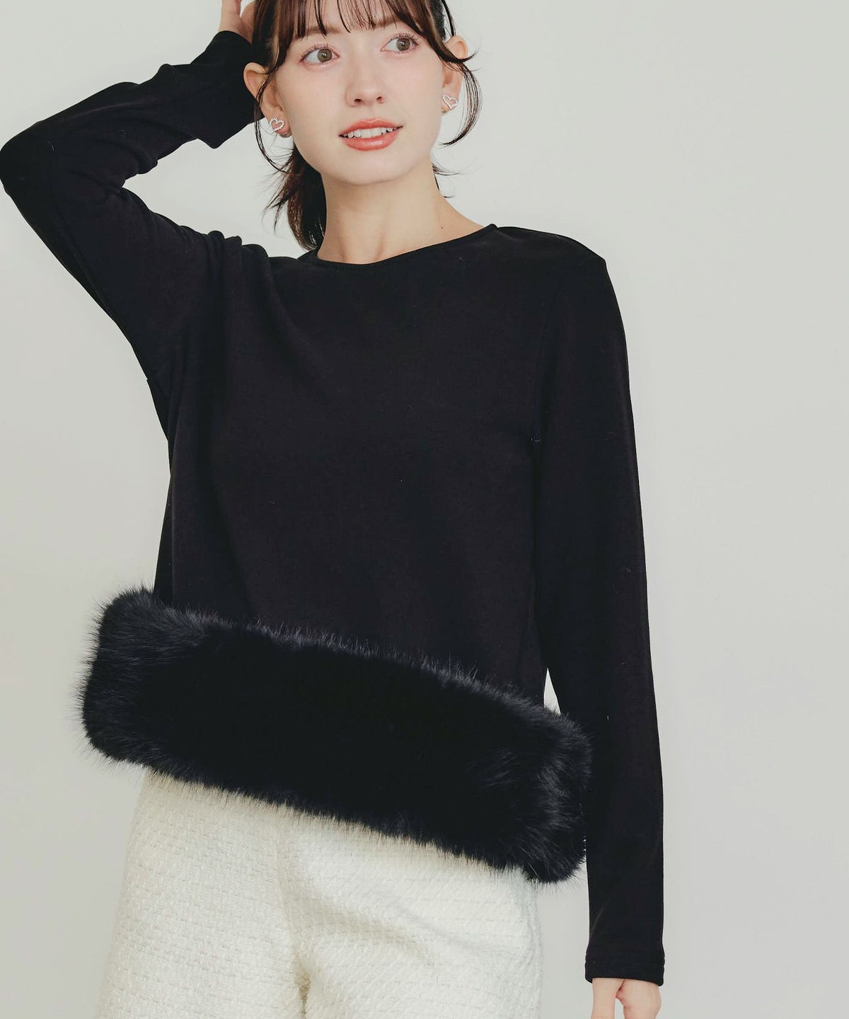 model：H155　着用サイズ：M　ブラック