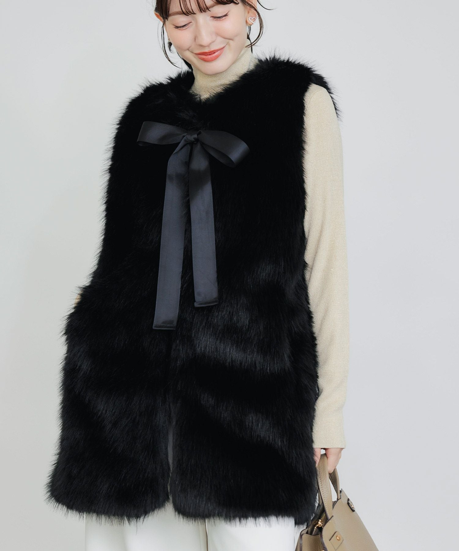 フェイクファーベスト（ロング） | PICCIN (ピッチン) 公式通販