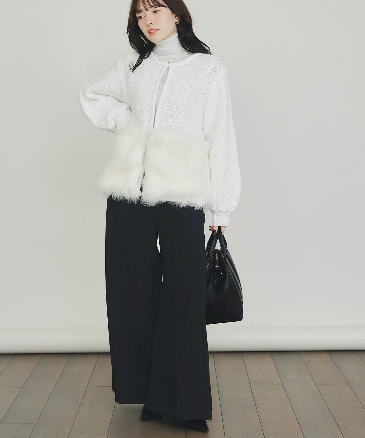 model：H155　着用サイズ：M　ブラック