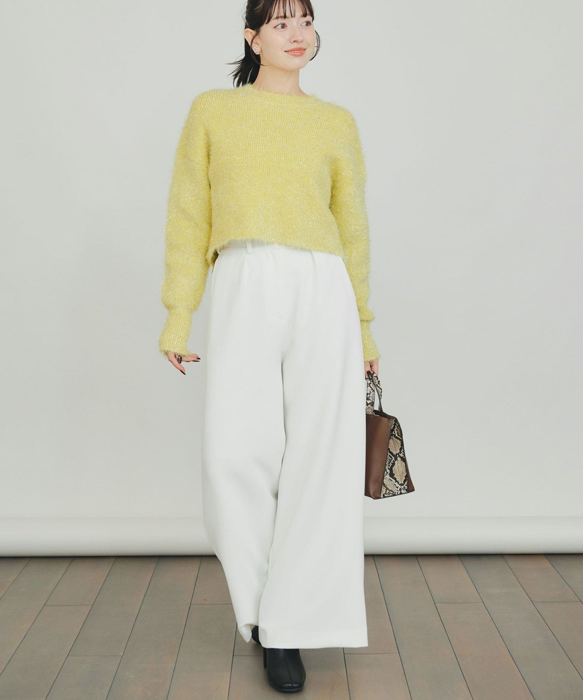 model：H155　着用サイズ：M　イエロー