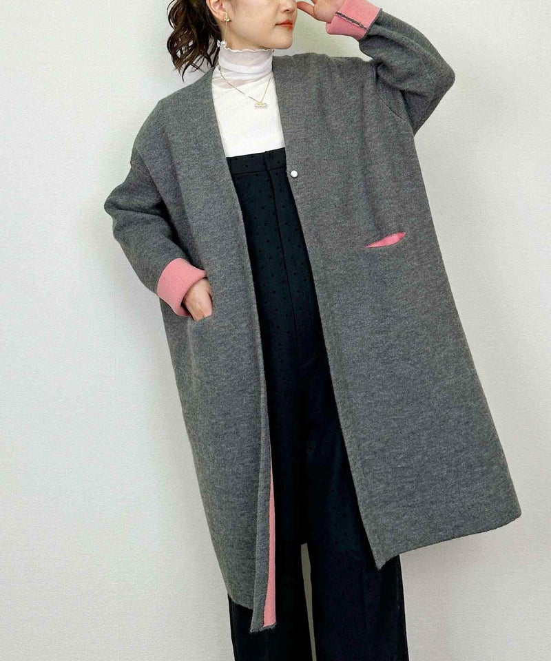 model：H164　着用サイズ：M　チャコールグレー