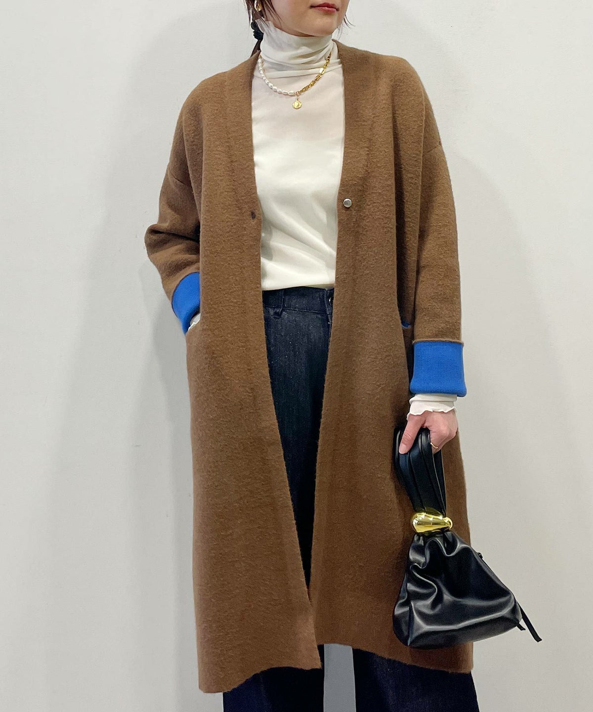 model：H164　着用サイズ：M　ブラウン