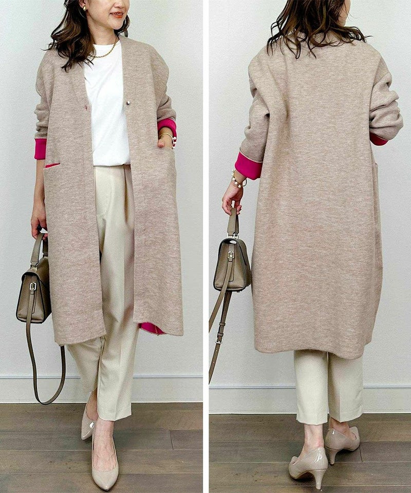 model：H164　着用サイズ：M　ベージュ