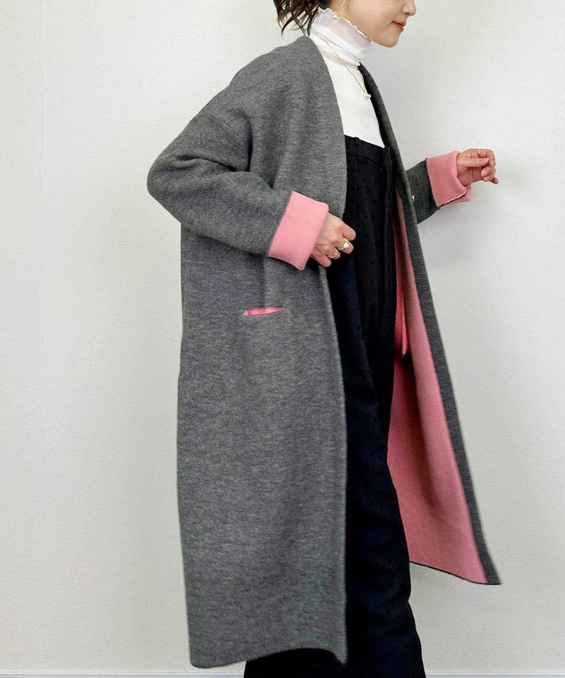 model：H164　着用サイズ：M　チャコールグレー