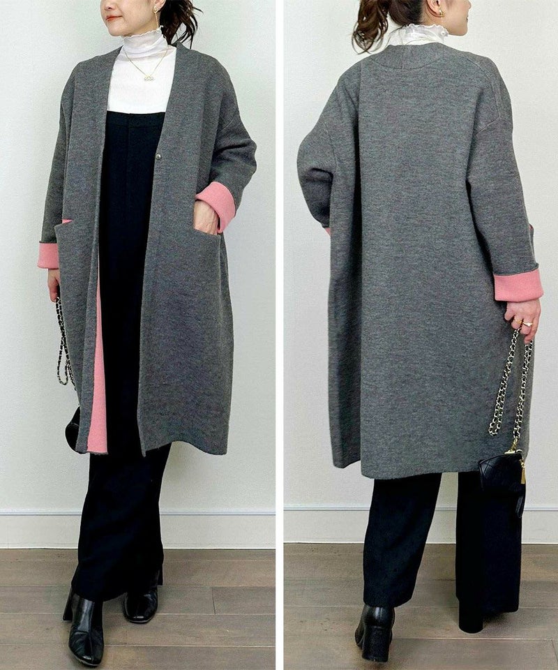 model：H164着用サイズ：M　チャコールグレー