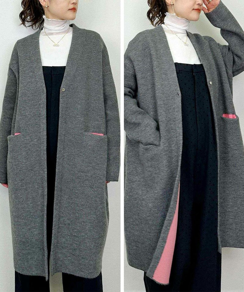 model：H164　着用サイズ：M　チャコールグレー