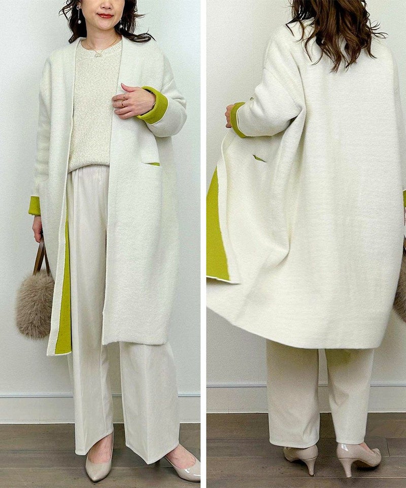 model：H164　着用サイズ：M　アイボリー