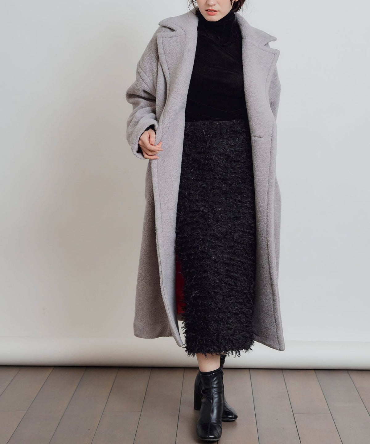 model：H155　着用サイズ：M　ブラック