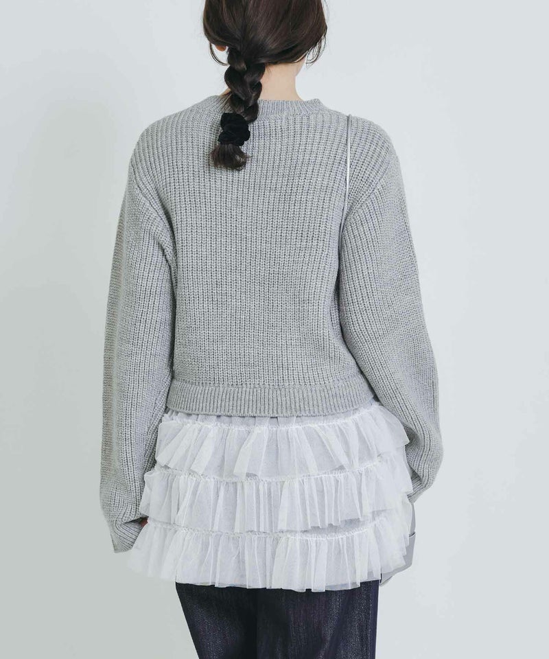 model：H155　着用サイズ：M　グレイッシュベージュ