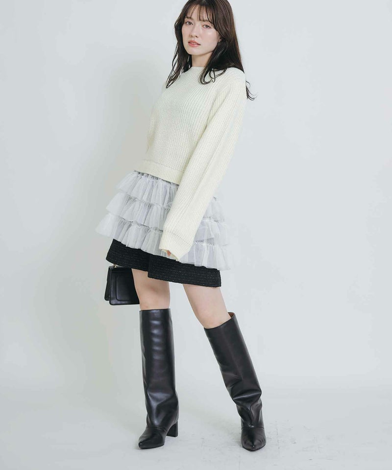 model：H155　着用サイズ：M　オフホワイト