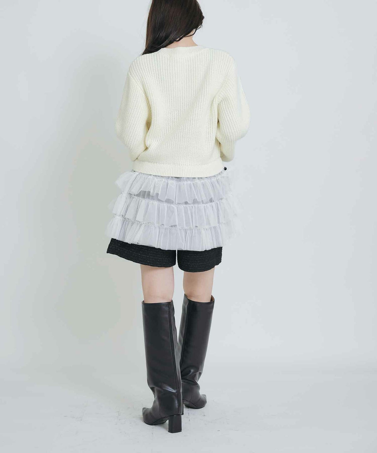 model：H155　着用サイズ：M　オフホワイト