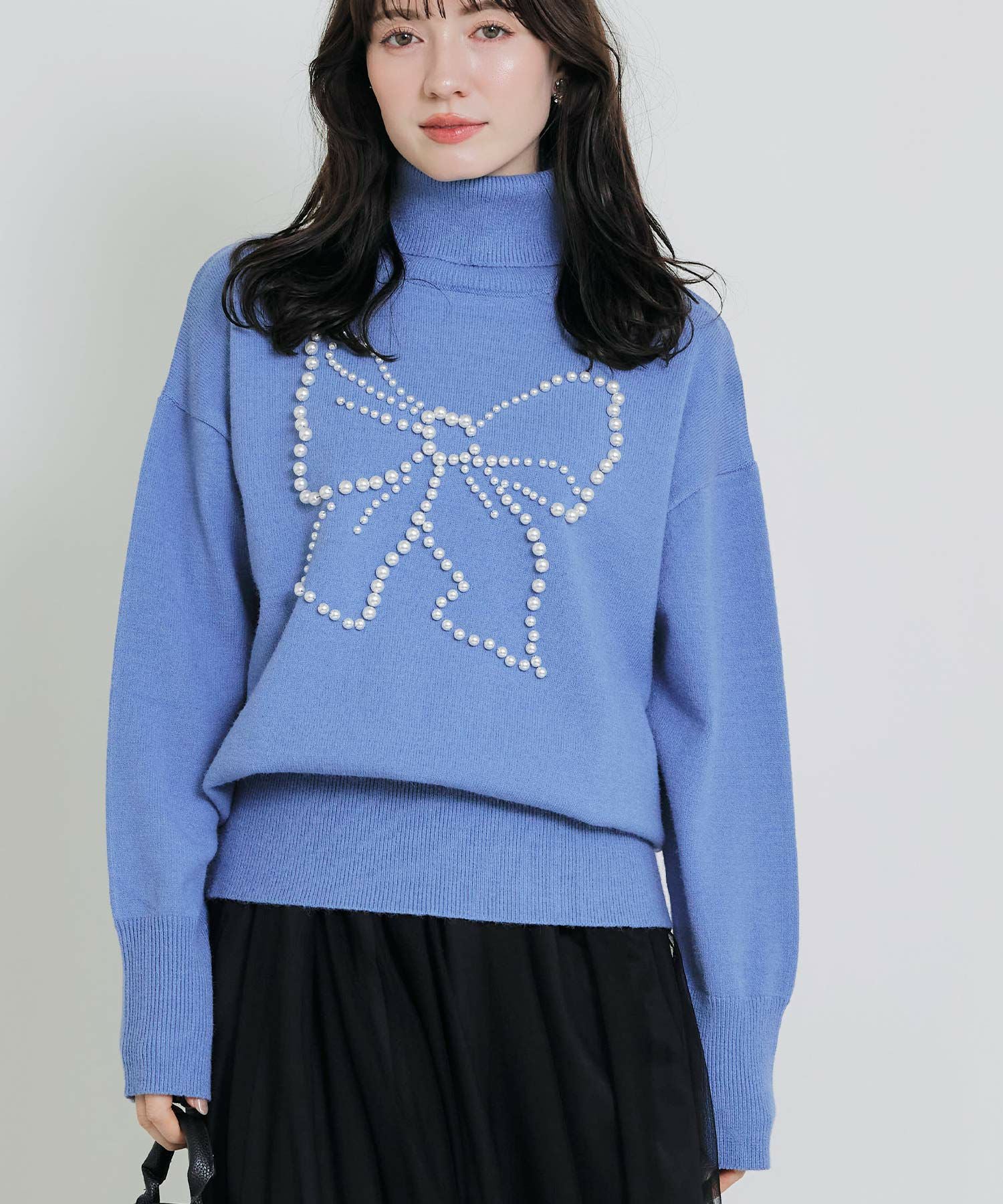 リボンパールタートルネックセーター | PICCIN (ピッチン) 公式通販