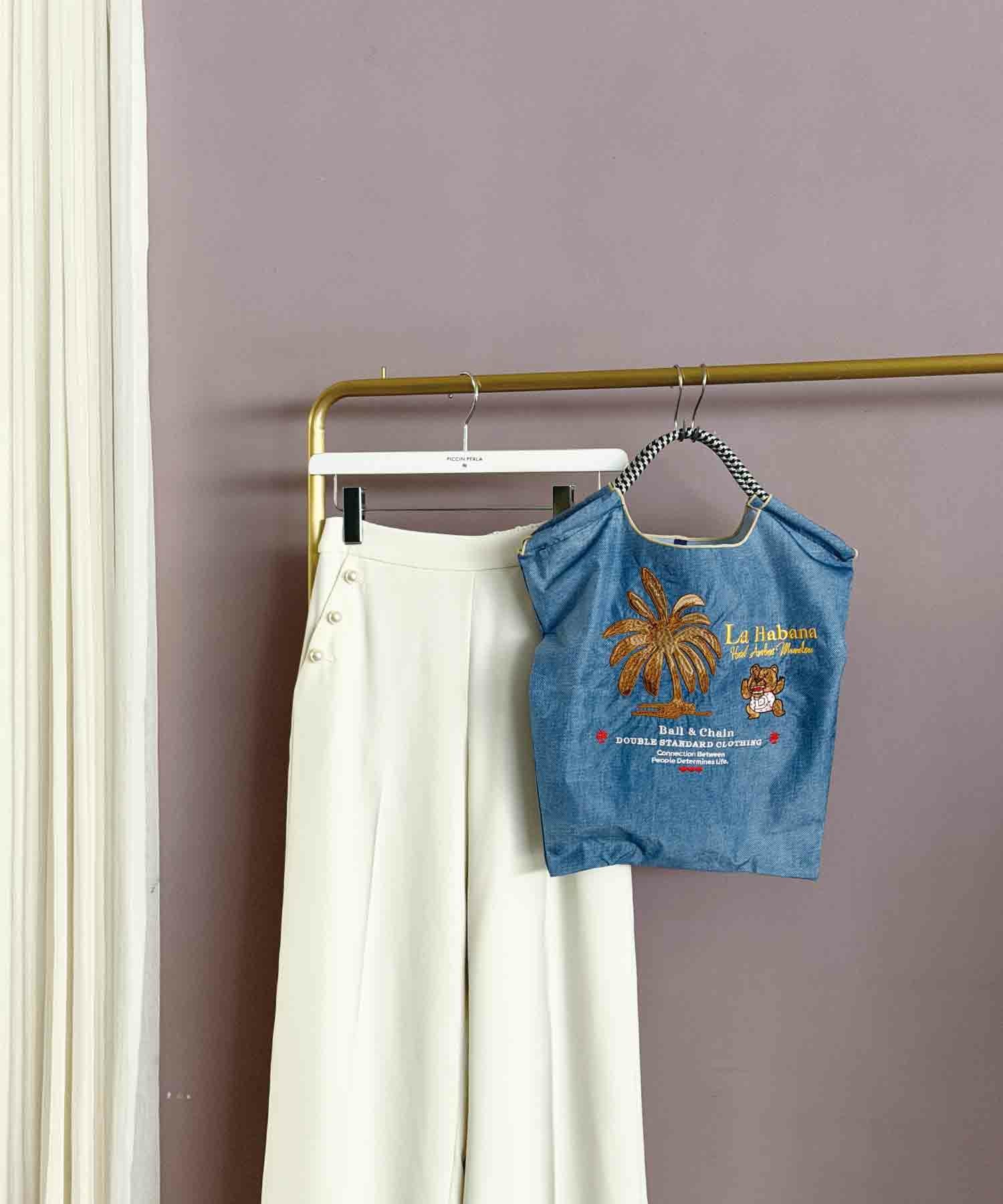 はなはなまろん　新品】テザック　ブルースリング　75mm幅x5m！　2本 Ball&Chain×DOUBLE STANDARD CLOTHING]shopping bag-DS La Habana(M