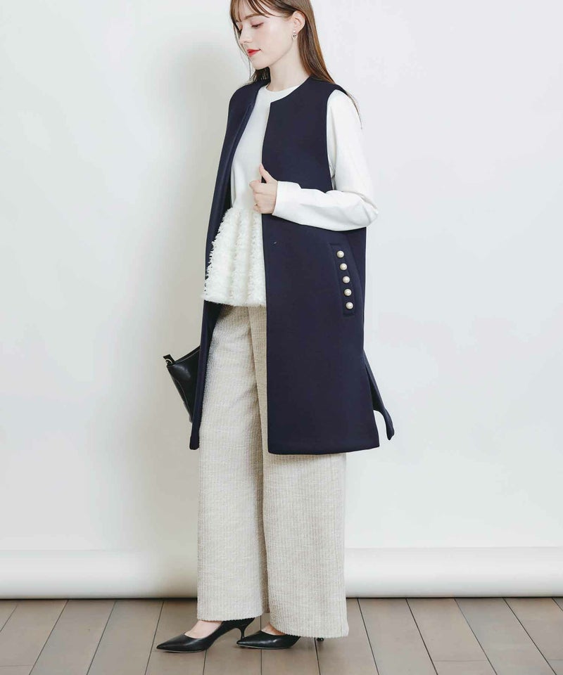 model：H160　着用サイズ：M　ベージュ