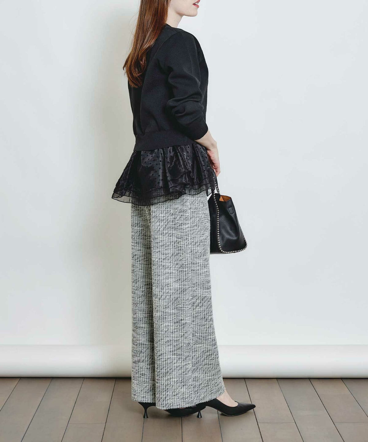 model：H160　着用サイズ：M　ブラック