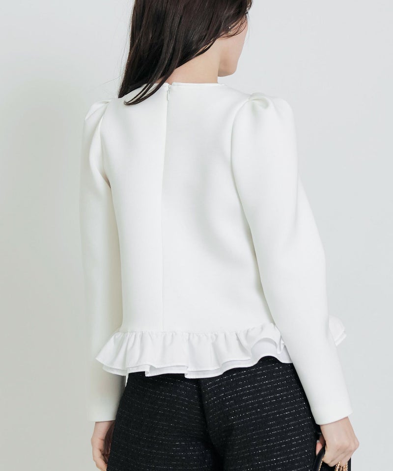 model：H155　着用サイズ：M　オフホワイト