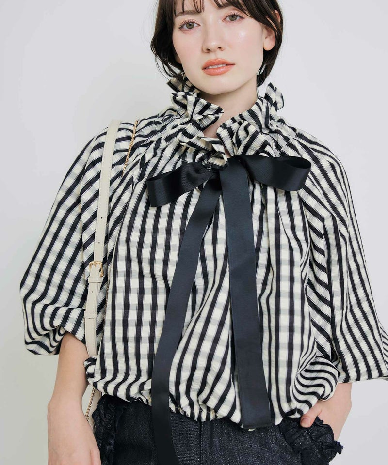 model：H155　着用サイズ：M　アイボリー