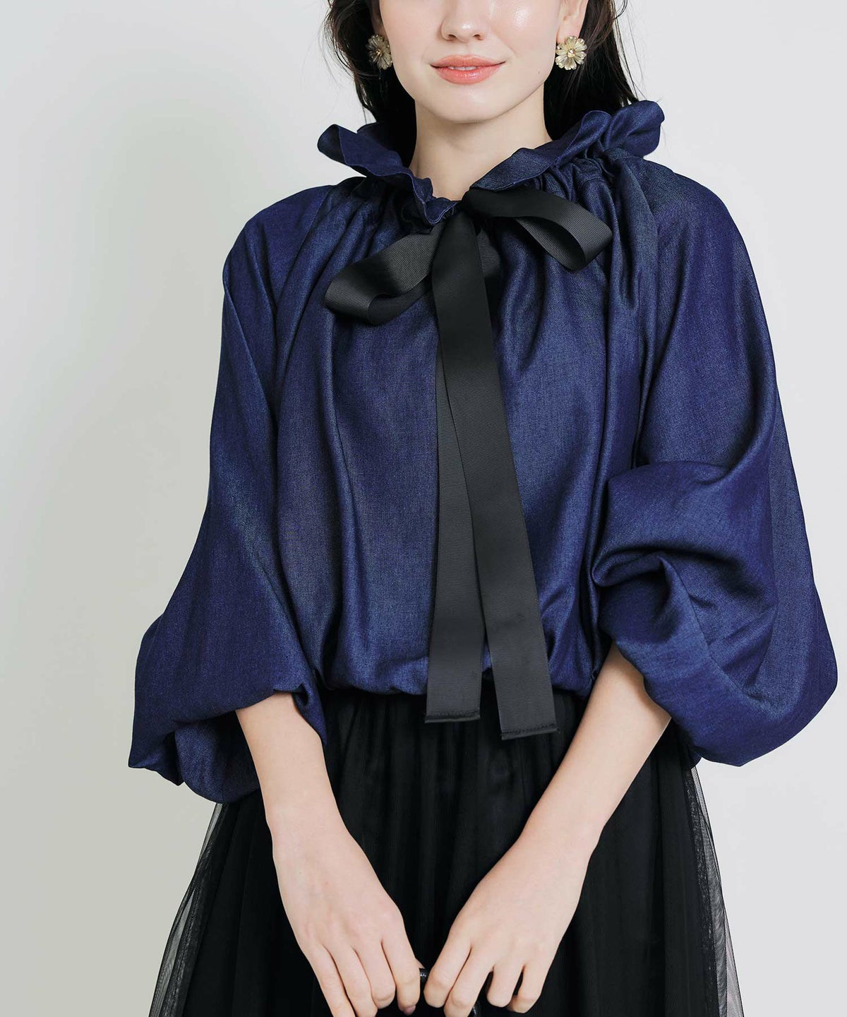 model：H155　着用サイズ：M　ネイビー