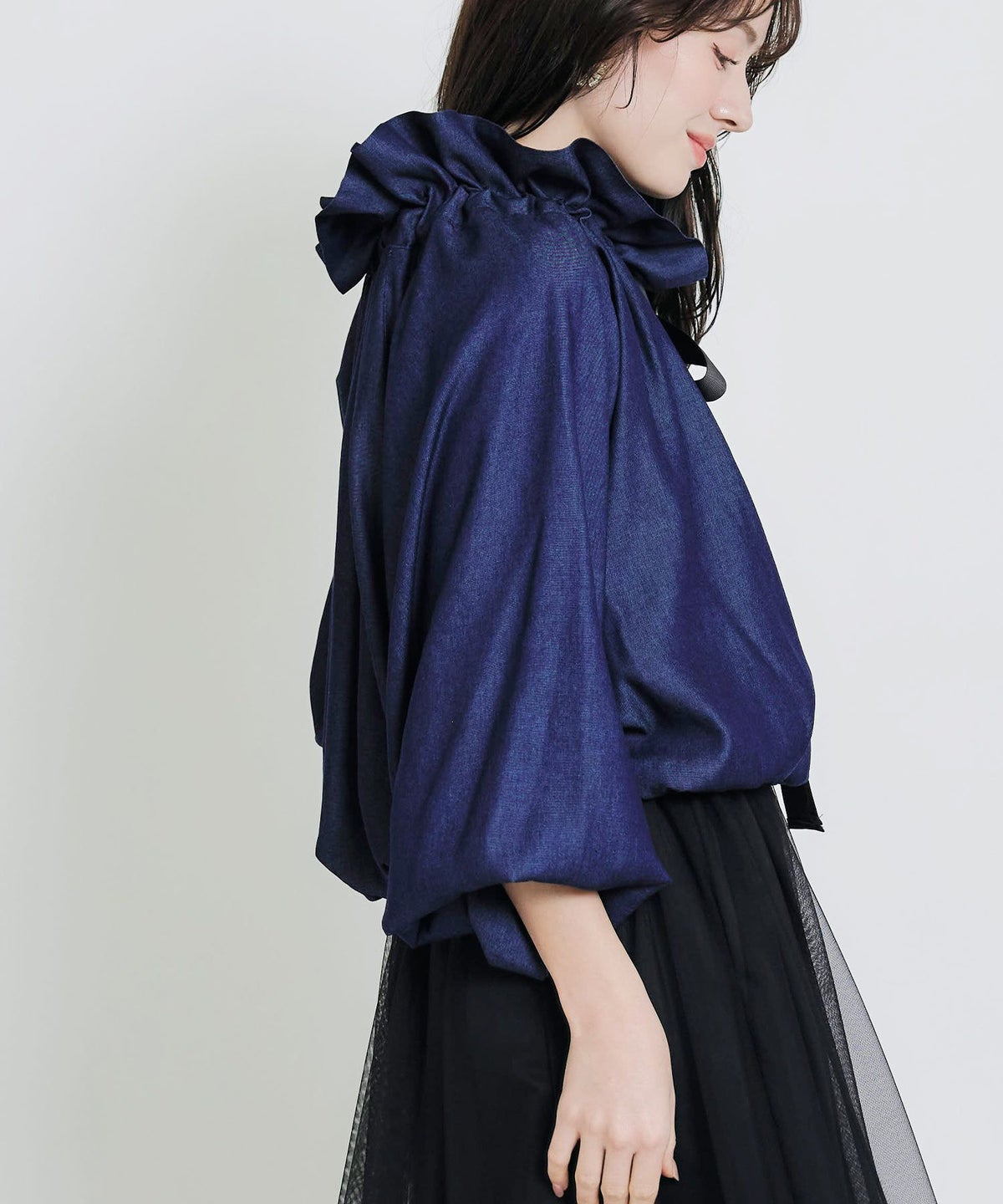 model：H155　着用サイズ：M　ネイビー